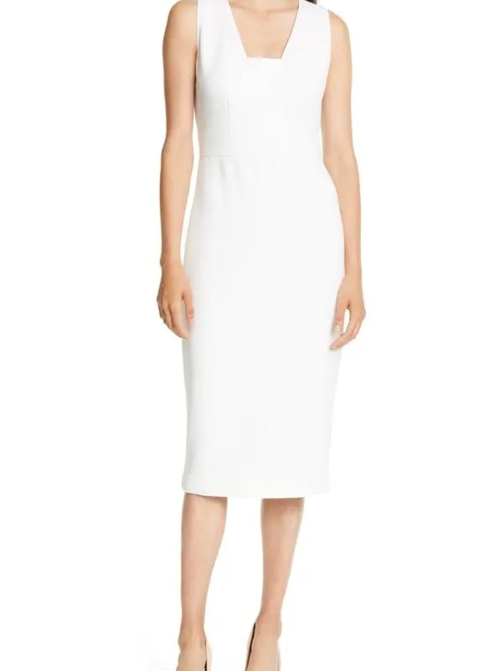 Ted Baker White Ivory Astriid Pencil Dress New Size 4